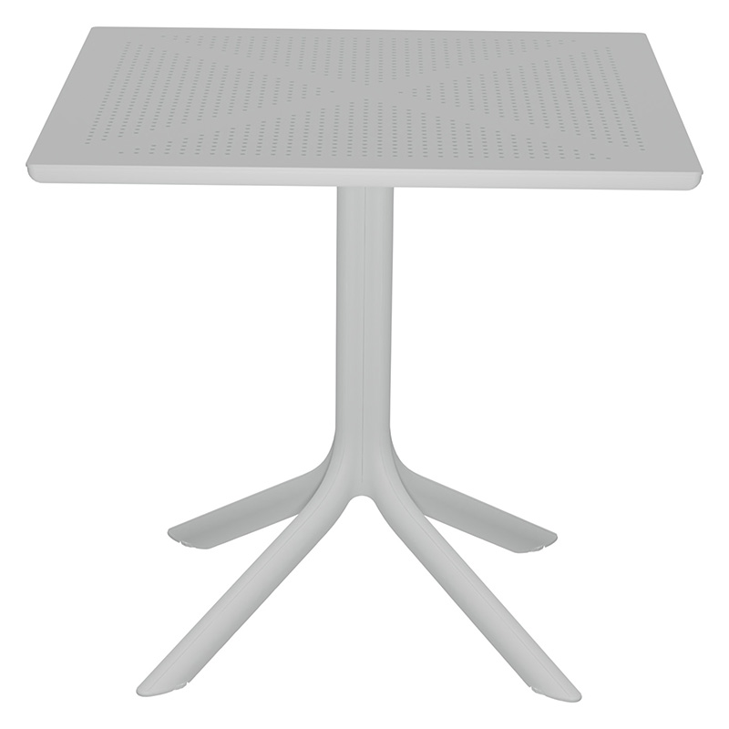 Τραπέζι Groovy pakoworld PP λευκό 80x80x74.5εκ – PAKO WORLD – 253-000010