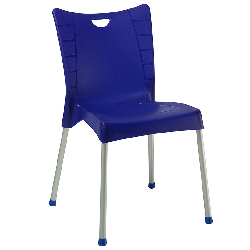 Καρέκλα Crafted pakoworld PP σκούρο μπλε-αλουμίνιο γκρι (Σετ 4 Τεμάχια) – PAKO WORLD – 253-000038