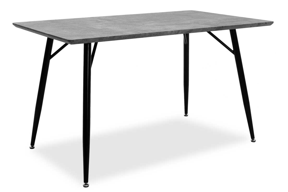 Τραπέζι Conor pakoworld με επιφάνεια MDF χρώμα γκρι cement πόδι μεταλλικό μαύρο 130x80x75,5εκ - PAKO WORLD - 029-000028 199818