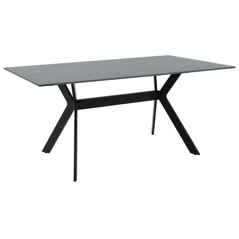 Τραπέζι Olivet pakoworld sintered stone μαύρο μαρμάρου-μαύρο 180x90x75εκ – PAKO WORLD – 029-000142