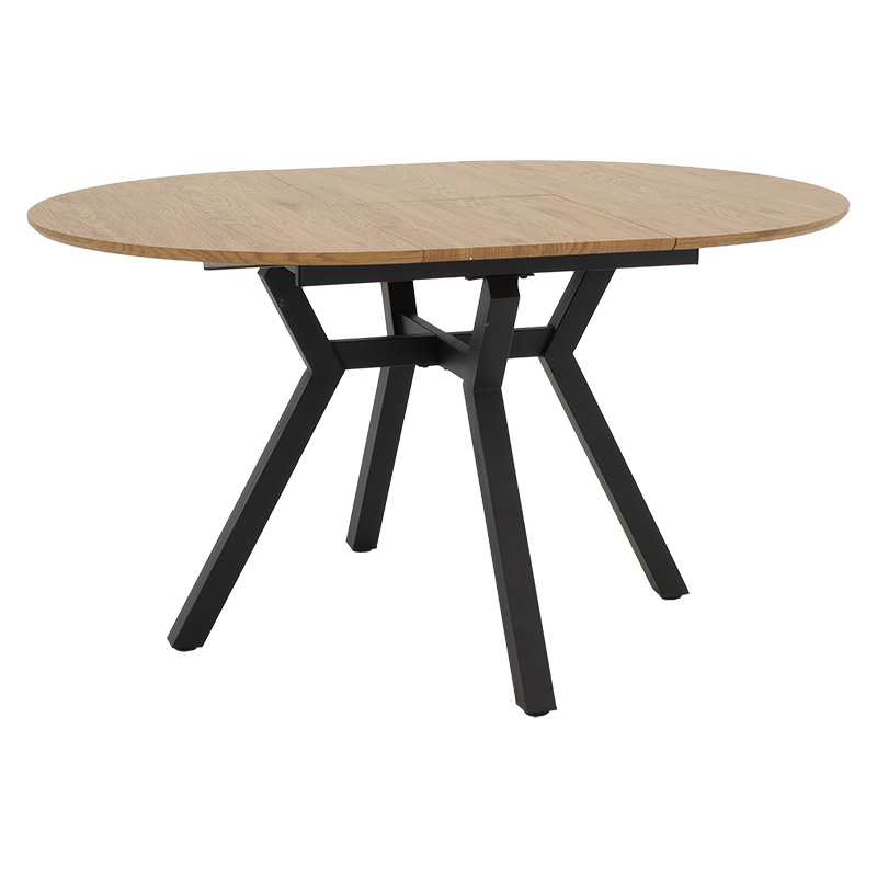 Tραπέζι Frances pakoworld επεκτεινόμενο MDF sonoma-μαύρο 100-140x100x75εκ – PAKO WORLD – 235-000023