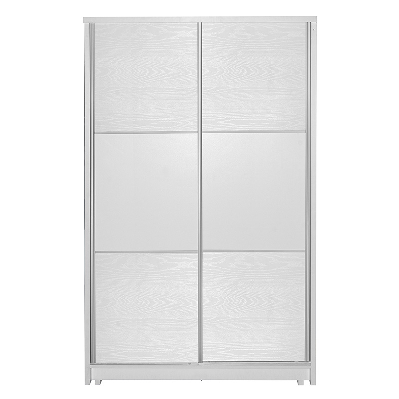 PAKO WORLD Ντουλάπα ρούχων Griffin pakoworld δίφυλλη με συρόμενες πόρτες χρώμα λευκό 121x56.5x180.5εκ - PAKO WORLD - 249-000022