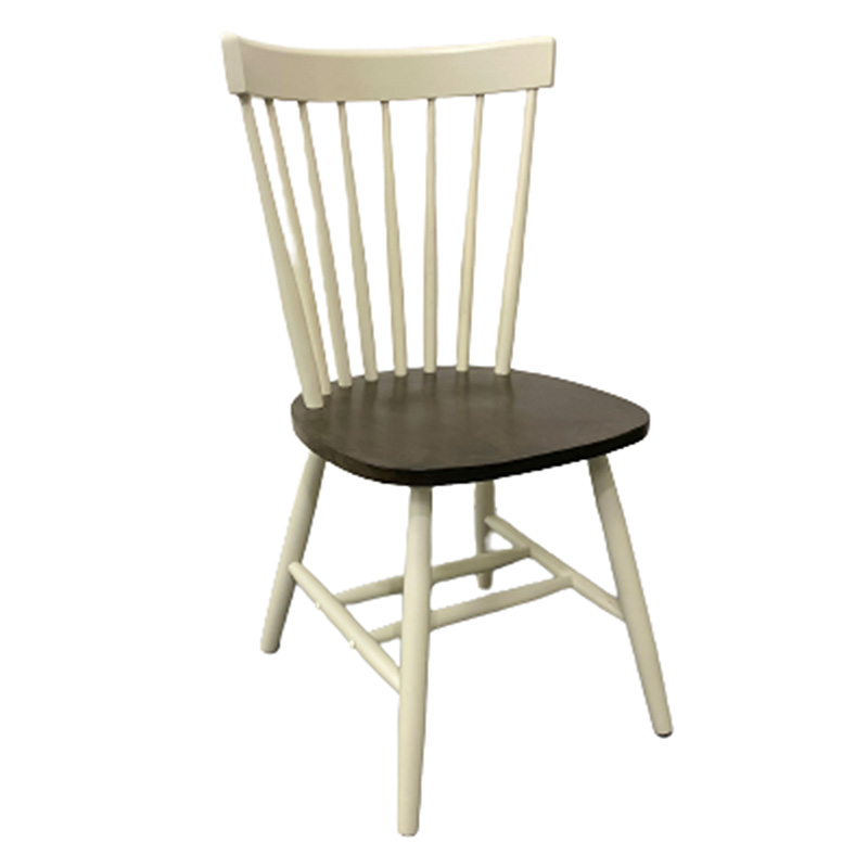 Καρέκλα Larus pakoworld φυσικό ξύλo rubberwood ανθρακί-λευκό 50x49x90εκ. (Σετ 2 Τεμάχια) - PAKO WORLD - 250-000006