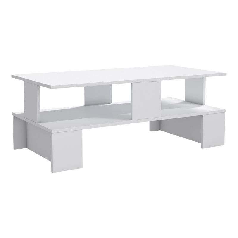 Τραπέζι σαλονιού Olly pakoworld λευκό 120x60x47εκ – PAKO WORLD – 120-000372