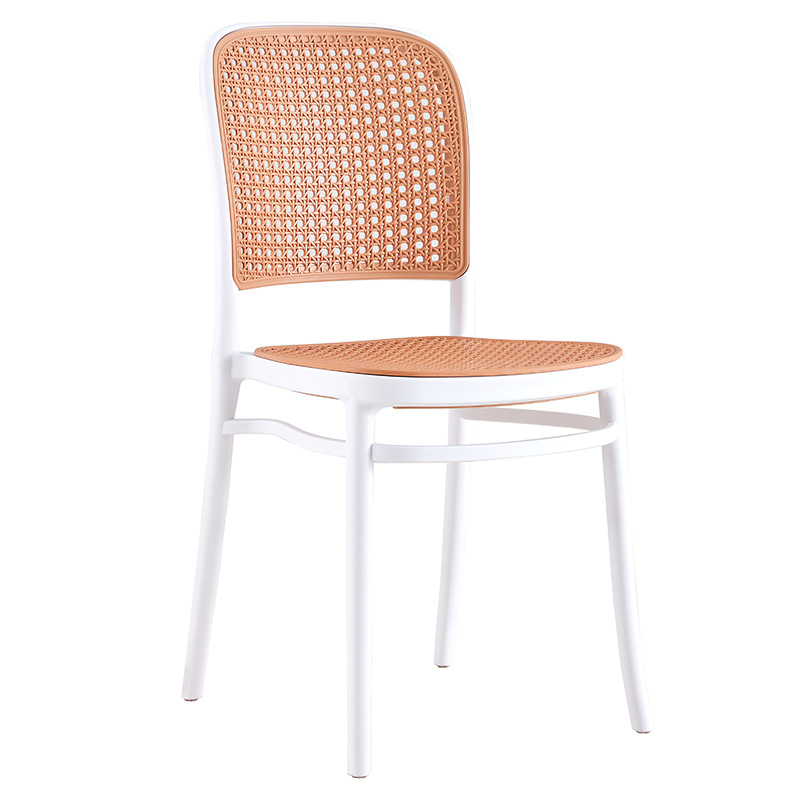 Καρέκλα Juniper pakoworld με UV protection PP μπεζ-λευκό 51×40.5×86.5εκ. (Σετ 4 Τεμάχια) – PAKO WORLD – 262-000001