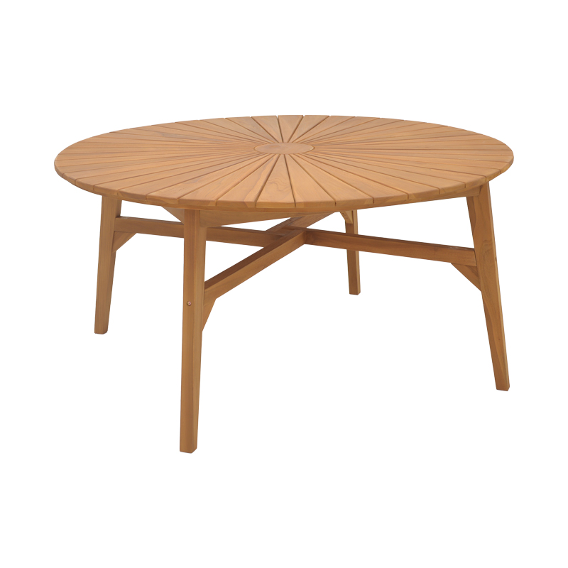PAKO WORLD Τραπέζι Colen pakoworld teak ξύλο σε φυσική απόχρωση Φ150x75εκ - PAKO WORLD - 340-000010