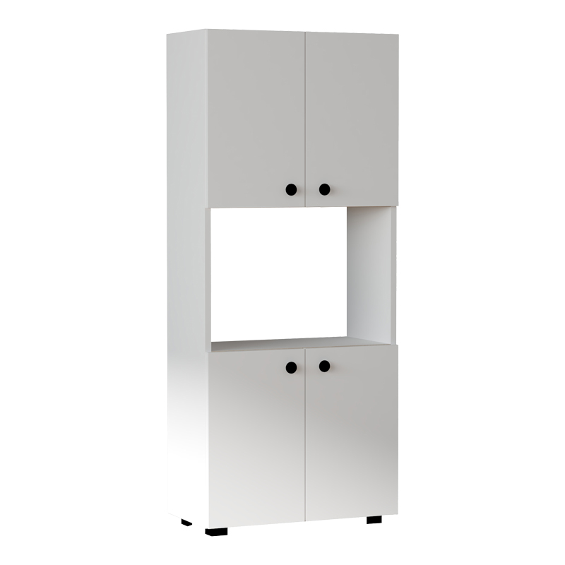 Ντουλάπα κουζίνας Guzel pakoworld σε λευκή απόχρωση 60x31.4x140εκ - PAKO WORLD - 120-000477
