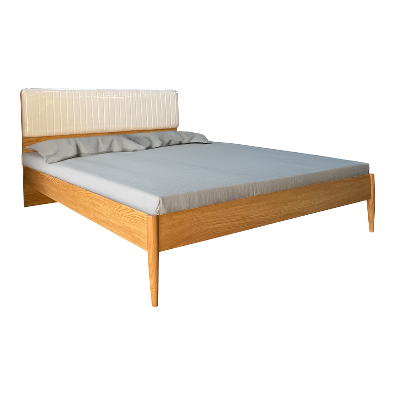 PAKO WORLD Κρεβάτι Akva pakoworld διπλό mdf σε φυσική απόχρωση 150x200εκ - PAKO WORLD - 072-000126