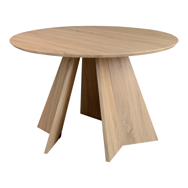 PAKO WORLD Τραπέζι Bibble pakoworld MDF σε φυσική απόχρωση Φ120x76εκ - PAKO WORLD - 357-000009