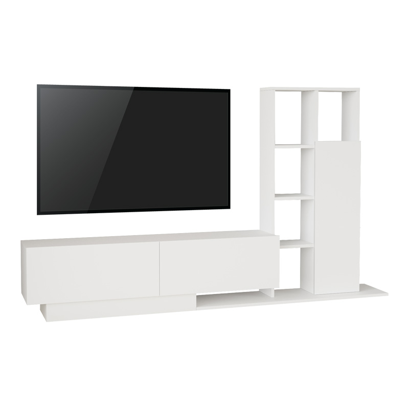 PAKO WORLD Σύνθετο σαλονιού Damon pakoworld σε λευκή απόχρωση 140x29.5x39.5εκ - PAKO WORLD - 176-000225
