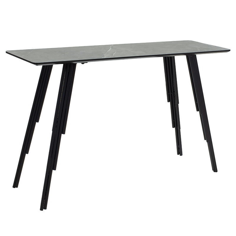 PAKO WORLD Κονσόλα Lifo pakoworld MDF ανθρακί cement-μαύρο 120x40x75εκ - PAKO WORLD - 096-000028