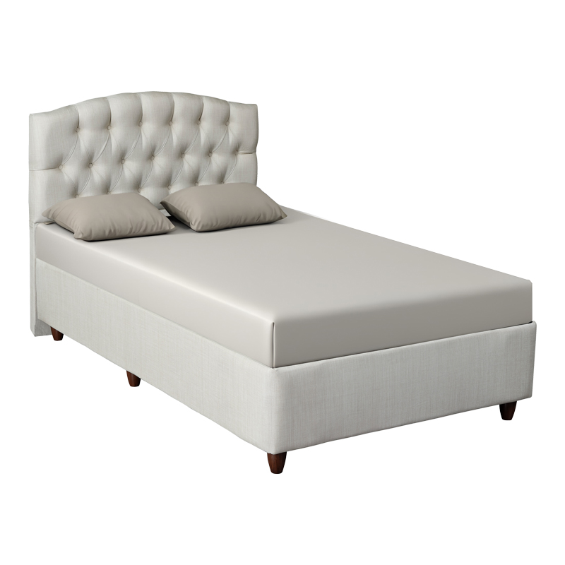 Κρεβάτι Lanse I pakoworld σε κρεμ απόχρωση 120x200εκ - PAKO WORLD - 322-000025