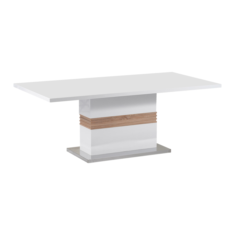 PAKO WORLD Τραπέζι Zoekrin Inart λευκό mdf 200x100x76εκ - PAKO WORLD - 029-000263
