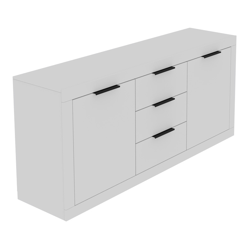 PAKO WORLD Μπουφές Doha pakoworld σε λευκή απόχρωση 180x45x80.5εκ - PAKO WORLD - 361-000073