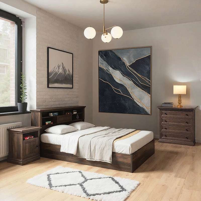 Σετ κρεβατοκάμαρας Mozart pakoworld 3 τμχ 160x200εκ - P