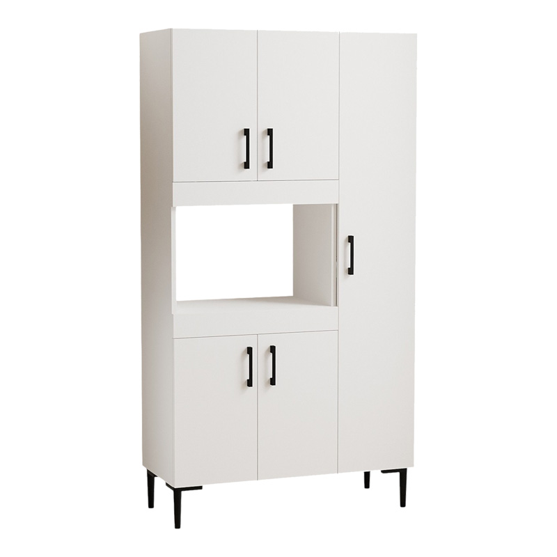 Ντουλάπα κουζίνας Defne pakoworld σε λευκή απόχρωση 89x37.5x160εκ - PAKO WORLD - 120-000480