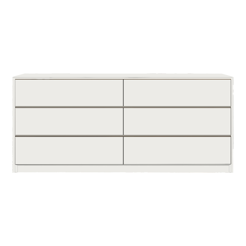 Συρταριέρα Kuanger pakoworld mdf σε λευκή απόχρωση 120x