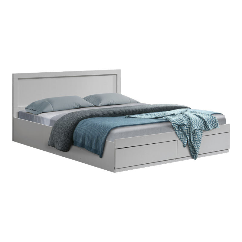 Κρεβάτι Olympus pakoworld με συρτάρι σε λευκή απόχρωση 160x200εκ - PAKO WORLD - 123-000249