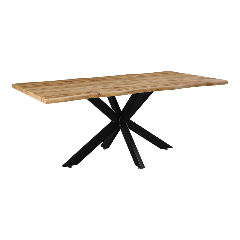 PAKO WORLD Tραπέζι Gilman pakoworld MDF sonoma-μαύρο 180x90x75εκ - PAKO WORLD - 235-000022