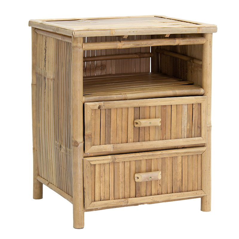 PAKO WORLD Κομοδίνο Ofra pakoworld bamboo φυσικό 56x46x69εκ - PAKO WORLD - 141-000021