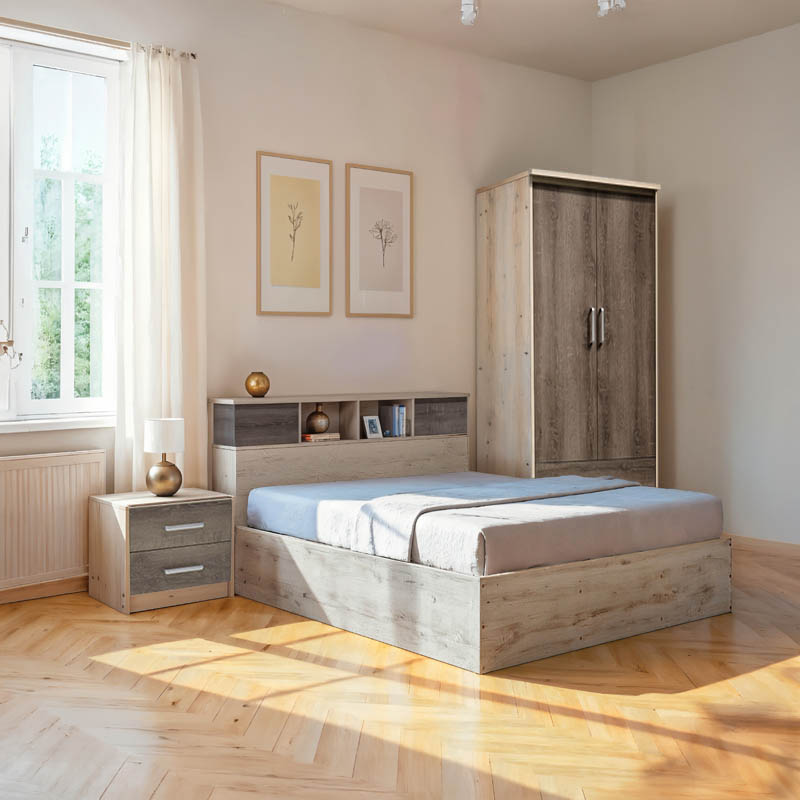 Φοιτητικό πακέτο επίπλων κρεβατοκάμαρας Cloud pakoworld