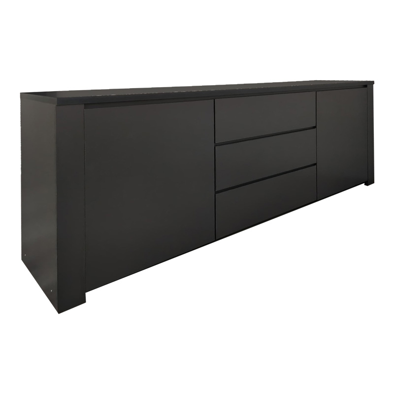 PAKO WORLD Μπουφές Kalya pakoworld σε ανθρακί απόχρωση 220x49x89.5εκ - PAKO WORLD - 383-000019