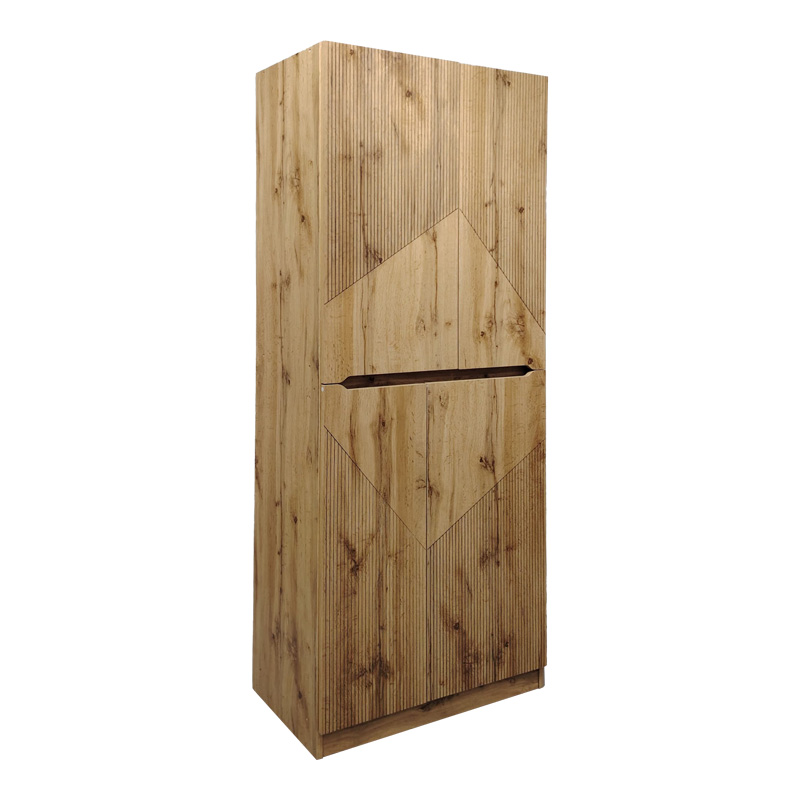 PAKO WORLD Παπουτσοθήκη-ντουλάπι Kebell pakoworld σε oak απόχρωση 71x41.5x180.4εκ - PAKO WORLD - 049-000113