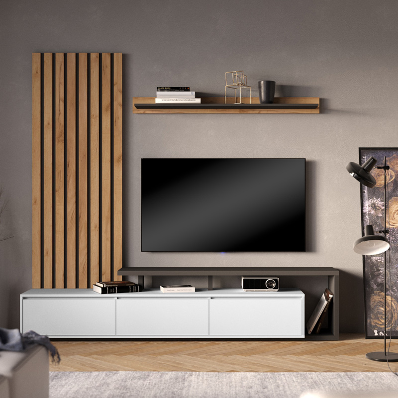 Έπιπλα σαλονιού 24home - ΣΗΜΑΝΤΙΚΟ: Σε περίπτωση διαφοράς τιμής από το κατάστημα ισχύει παντα και μόνο η τιμή του καταστήματος Σύνθετο σαλονιού Claironse pakoworld σε φυσική απόχρωση