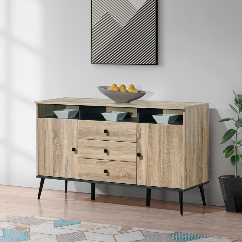 PAKO WORLD - ΣΗΜΑΝΤΙΚΟ: Σε περίπτωση διαφοράς τιμής από το κατάστημα ισχύει παντα και μόνο η τιμή του καταστήματος Μπουφές Zezan pakoworld σε sonoma-ανθρακί απόχρωση 140.