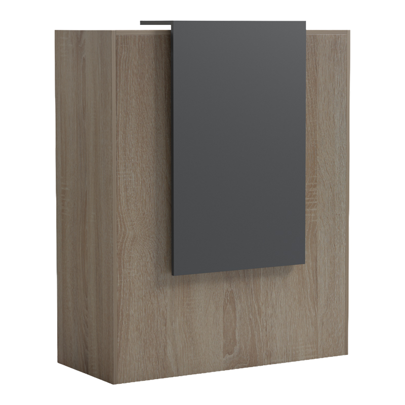 Γραφείο reception Zowel pakoworld με led sonoma-ανθρακί 90x40x110εκ - PAKO WORLD - 230-000188