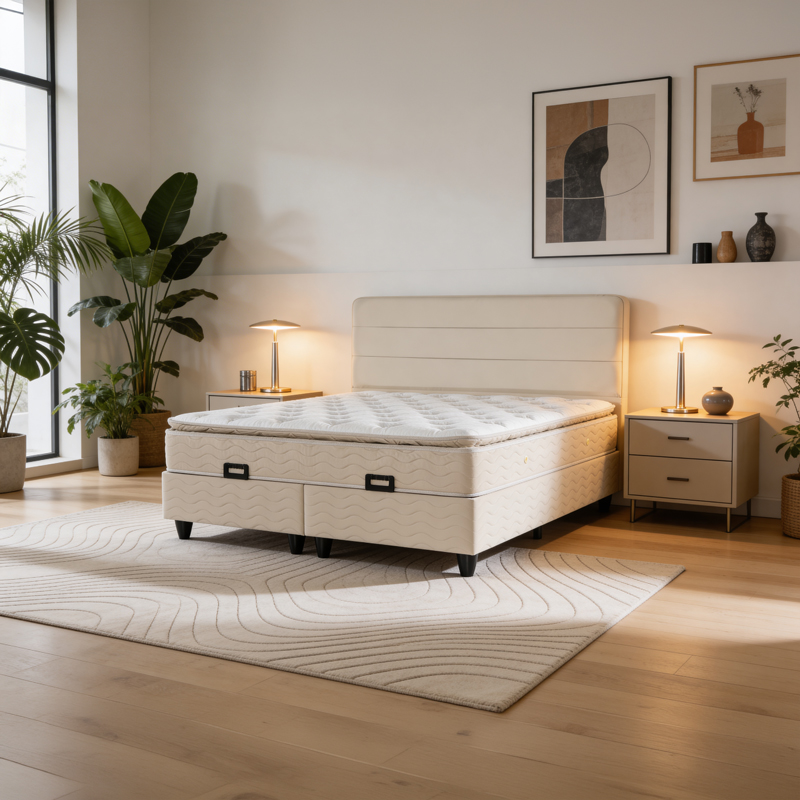 Κρεβάτι διπλό Linteda pakoworld με αποθηκευτικό χώρο κρεμ βελούδο 160x200εκ - PAKO WORLD - 424-000008