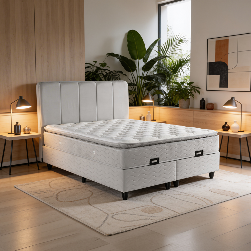 Κρεβάτι διπλό Lunda pakoworld με αποθηκευτικό χώρο γκρι βελούδο 160x200εκ - PAKO WORLD - 424-000018