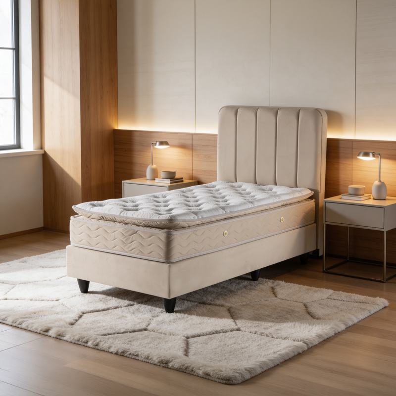 Κρεβάτι μονό Lunda pakoworld κρεμ βελούδο 90x200εκ - PAKO WORLD - 424-000022