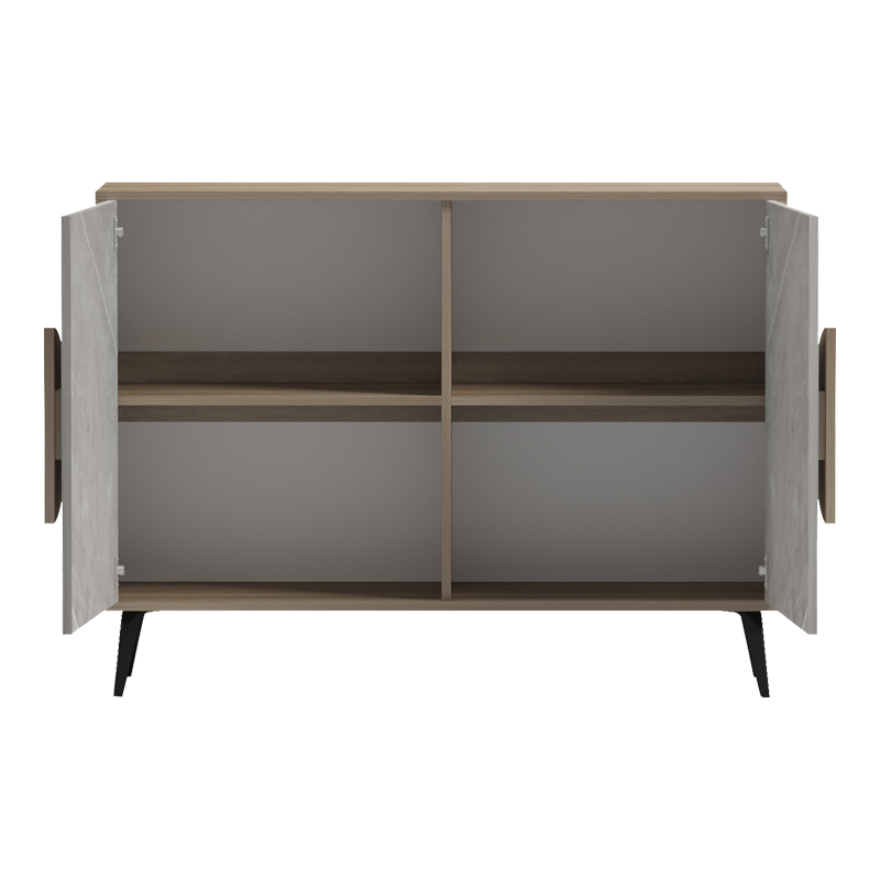 Μπουφές Gora pakoworld sonoma-μπεζ οψη μαρμαρου 110x35.5x82εκ - PAKO WORLD - 230-000239