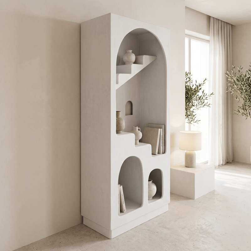 PAKO WORLD Βιβλιοθήκη-ραφιέρα Boolten pakoworld mdf λευκό 80x38x190εκ - PAKO WORLD - 415-000018