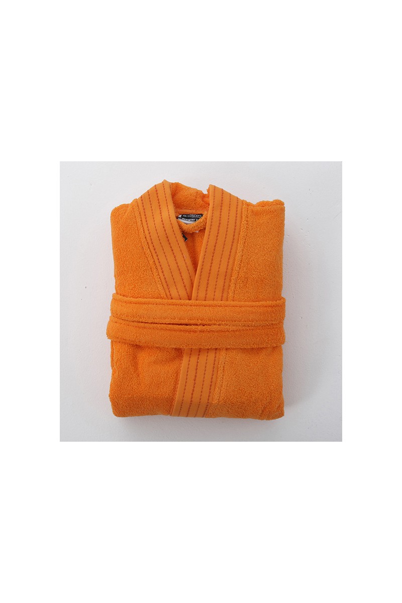 Sb home Μπουρνούζι Ενηλίκων Βαμβακερό Με Γιακά Medium Designer Orange Sb home (Ύφασμα: Βαμβάκι 100%, Χρώμα: Πορτοκαλί, Μέγεθος: Medium) - Sb home - 5206864002326