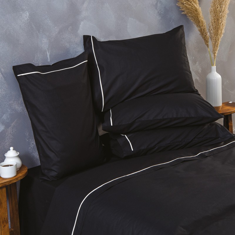Sb home Κουβερλί Βαμβακερό Υπέρδιπλο 220x240εκ. Ios Black Sb home (Ύφασμα: Βαμβάκι 100%, Χρώμα: Μαύρο, Μέγεθος: Υπέρδιπλα) - Sb home - 5206864066533
