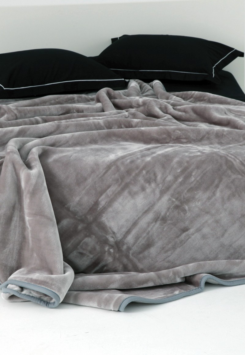 Sb home Κουβέρτα Velour Μονή 160x220εκ. Tyrol Grey SB HOME (Ύφασμα: Polyester, Χρώμα: Γκρι, Μέγεθος: Μονά) - Sb home - 5206864070912
