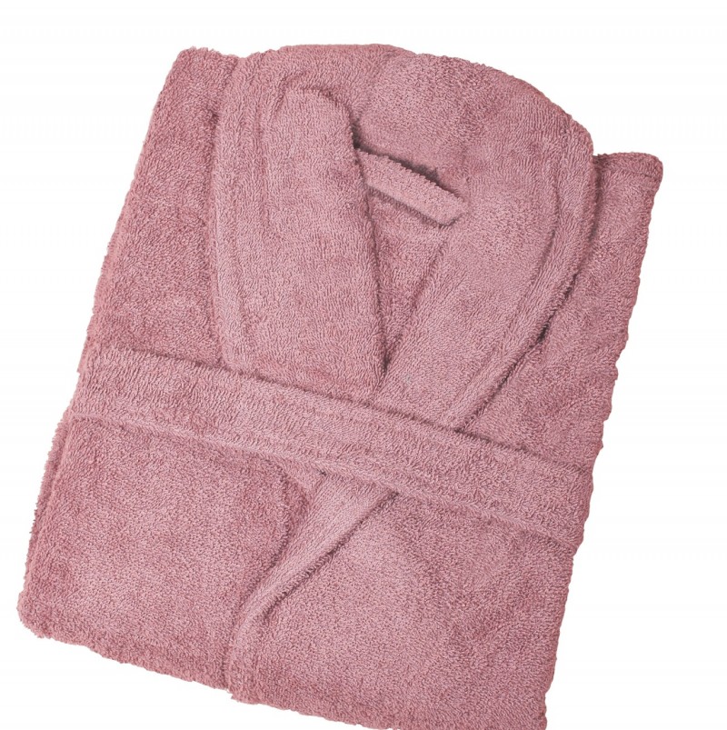 Sb home Μπουρνούζι Ενηλίκων Με Γιακά Βαμβακερό Medium Daily Pink Sb home (Ύφασμα: Βαμβάκι 100%, Χρώμα: Ροζ, Μέγεθος: Medium) - Sb home - 5206864072107