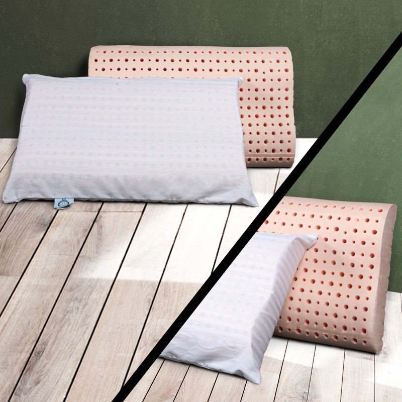 Sb home Μαξιλάρι Μαλακό Αυχενικό Βαμβακερό-Latex 40x65+12εκ. Memory Anatomic SB HOME (Ύφασμα: Βαμβάκι 100%, Υλικό: Latex) - Sb home - 5206864067141