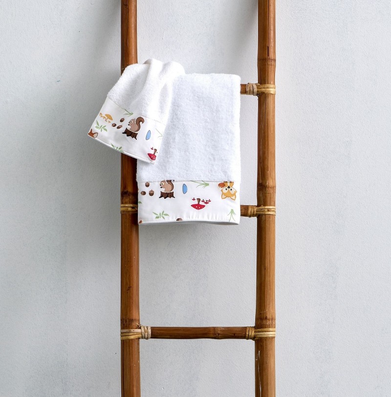 SBaby Σετ Πετσέτες Bebe 2τμχ Βαμβακερές Με Φάσα Alfie Blue SBaby (Ύφασμα: Βαμβάκι 100%, Χρώμα: Λευκό) - SBaby - 5206864075542