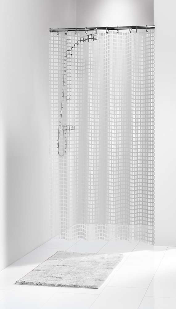sealskin Κουρτίνα Πλαστική "Tiles White" (180x200εκ.) (Υλικό: Πλαστικό) - sealskin - sl-202591310