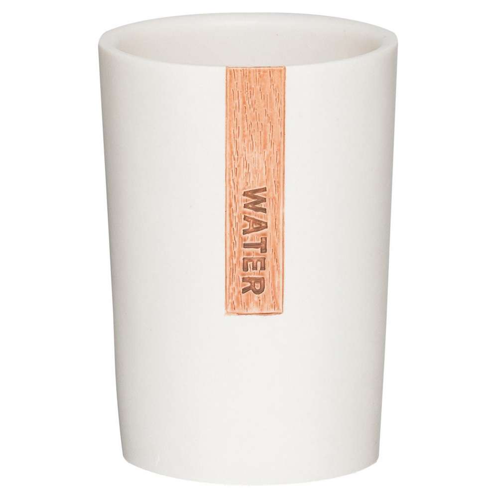 Αξεσουάρ Μπάνιου 24home - ΣΗΜΑΝΤΙΚΟ: Σε περίπτωση διαφοράς τιμής από το κατάστημα ισχύει παντα και μόνο η τιμή του καταστήματος Ποτηροθήκη Polyresin 8,1x7,3x10,8εκ. Pierra White Seals