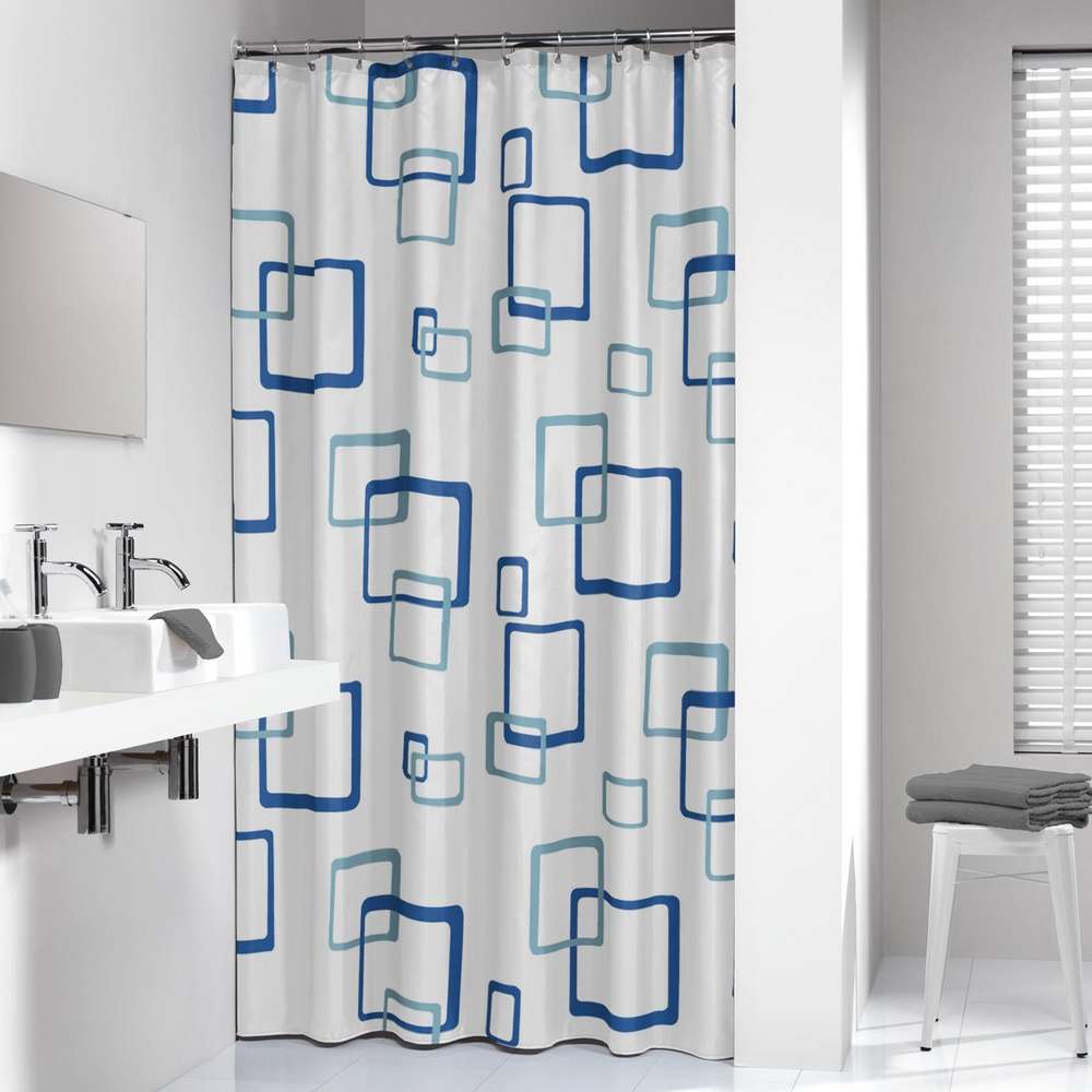 sealskin Κουρτίνα Μπάνιου Πλαστική "Retro Βlue" Sealskin 180x200εκ. (Υλικό: Πλαστικό) - sealskin - sl-211521324
