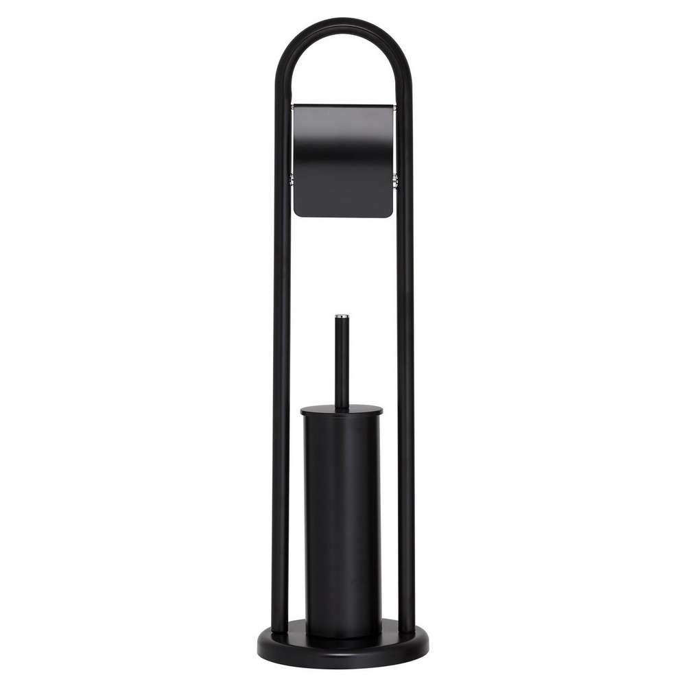 Αξεσουάρ Μπάνιου 24home - ΣΗΜΑΝΤΙΚΟ: Σε περίπτωση διαφοράς τιμής από το κατάστημα ισχύει παντα και μόνο η τιμή του καταστήματος Πιγκάλ Με Χαρτοθήκη Μεταλλικό 19x19x70,5εκ. Acero Black