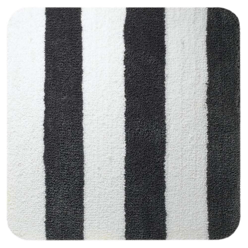 Ταπέτο Μπάνιου Polyester 60x60εκ. Linje Grey-White Sealskin 291656814 (Ύφασμα: Polyester, Χρώμα: Λευκό) - sealskin - sl-291656814