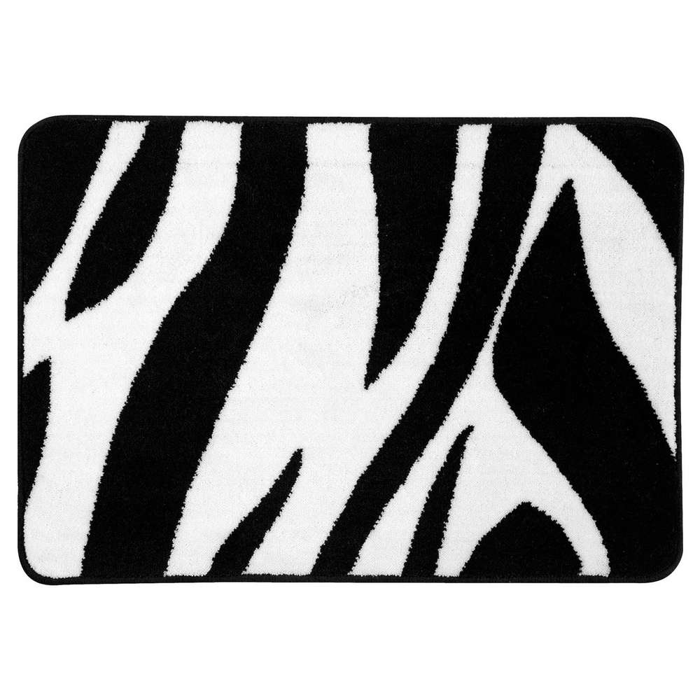 Ταπέτο Μπάνιου Acrylic 60x90εκ. Safari Black Sealskin 293553619 (Ύφασμα: Ακρυλικό, Χρώμα: Λευκό) - sealskin - sl-293553619