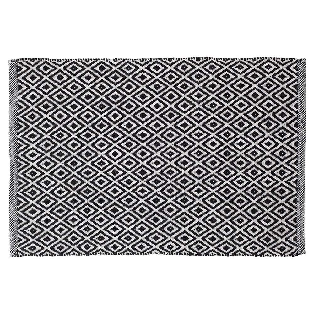 Ταπέτο Μπάνιου Βαμβακερό 60x90εκ. Trellis Black Sealskin 294213619 (Ύφασμα: Βαμβάκι 100%, Χρώμα: Λευκό) - sealskin - sl-294213619