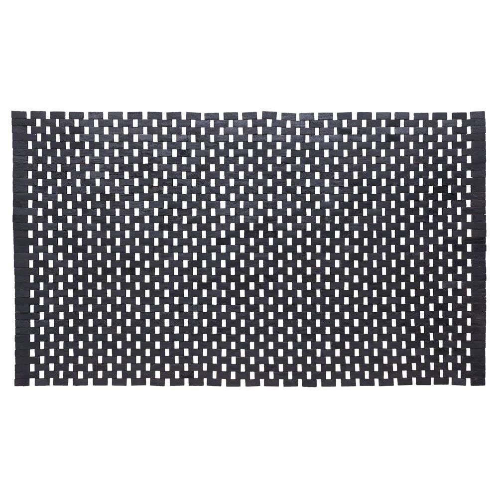 sealskin Ταπέτο Μπάνιου Teak(Ξύλινο) 52x90εκ. Woodblock Black Sealskin 800125 (Υλικό: Ξύλο, Χρώμα: Μαύρο) - sealskin - sl-800125