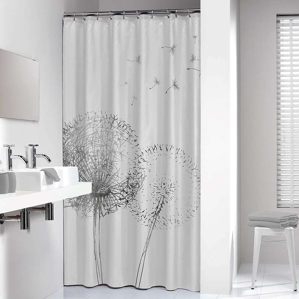 sealskin Κουρτίνα Μπάνιου Αδιάβροχη Υφασμάτινη 180x200εκ. Flow Black Sealskin 800142 (Ύφασμα: Polyester, Χρώμα: Μαύρο) - sealskin - sl-800142